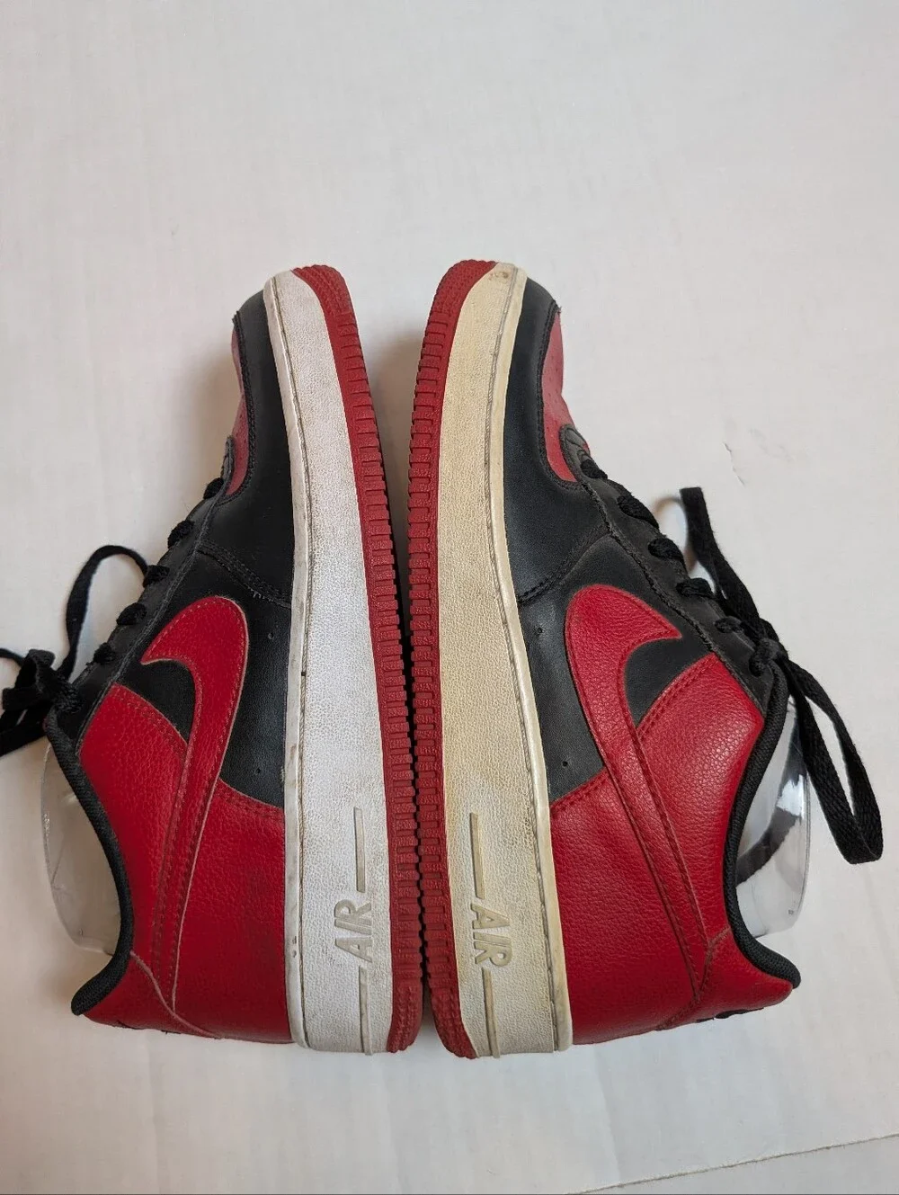 Nike Air Force Red & Black Sneakers